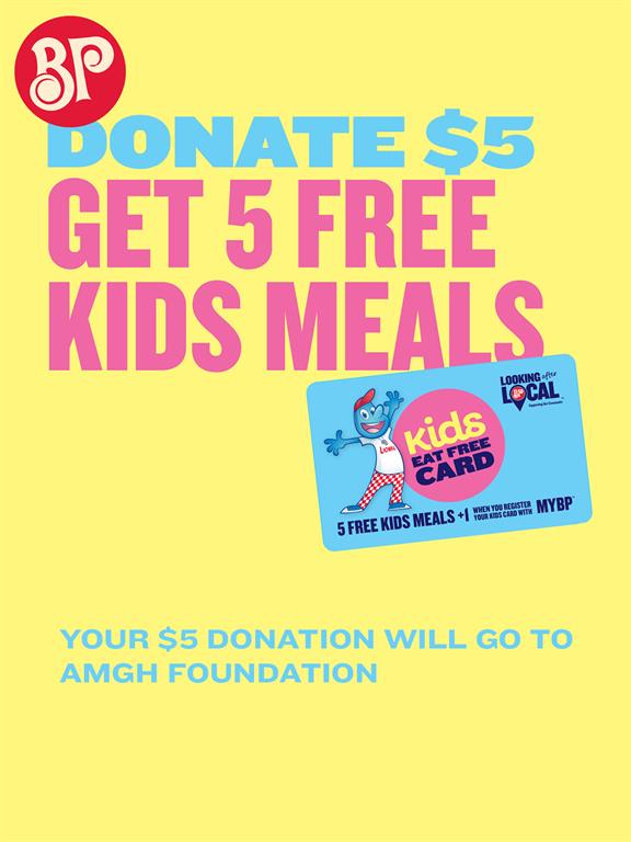 Boston Pizza's Donate $5, Get 5 Free Kids Meals